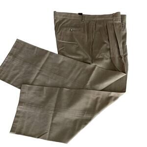 Claiborne Brushed Cotton Pinstripe Cuffed Pants, Size 38/30